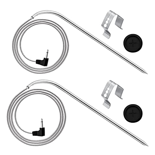 2-Pack Meat Temperature Probe Replacement Parts for Masterbuilt Gravity Series 560/800/1050 Grill + Smoker, with 2 Grill Clips and 2 Probe Grommets, Replace Accessories Number: 9004190170