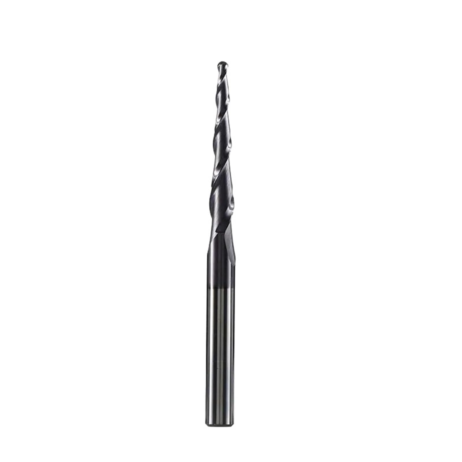 Stożkowy frez końcowy, Frez stożkowy z węglika spiekanego 3,175-8 mm R0,25-R2 Frez CNC Drewno Metal(R1.5-47-D8-TiAlN)