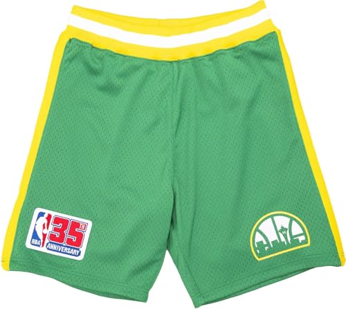 Mitchell & Ness - Seattle Supersonics Mens Authentic Shorts, Color Green, Size: X-Large
