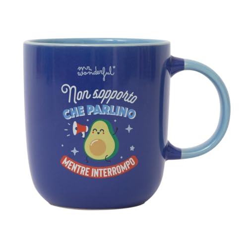 Imagen de Mr. Wonderful Taza No soporto que hablen mientras interrumpo Taza de cerámica con mensaje divertido