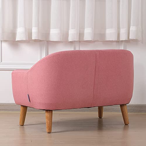 Koopo Kids Sofa,Linen Fabric 2-Seater Upholstered Couch,Perfect For Children Gift(30-Inch) (Pink) #TOP7
