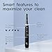 Oral-B iO Series 5 Rechargeable Electric Toothbrush with Visible Pressure Sensor to Protect Gums, 2 Minute Timer, 5 Cleaning Settings, 1 Replacement Toothbrush Heads, and Travel Case, Black