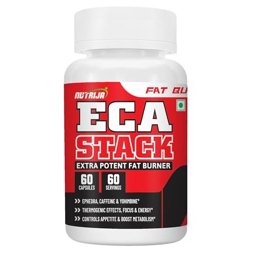 Image of inchNutriJa ECA Stack inch | Ephedra Extract, Caffeine Anhydrous, Yohimbine HCL | Energy, Focus & Active Lifestyle Support | 60 Vegetarian Capsules