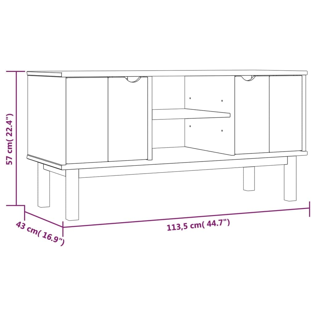 113cm TV Standschrank, Holzoptik TV Unit Media Center mit 2 Türen & offenem Regal für bis zu 45 Zoll Fernseher, DVD CD Aufbewahrungseinheit Entertainment Station Wohnzimmermöbel Braun