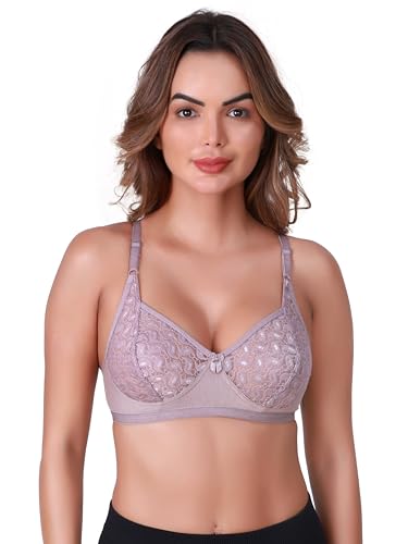 Image of SKDREAMS Naina Net Seamed Non Padded Full Coverage Non-Wired Women Full Coverage Bra