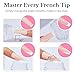 AZUREBEAUTY French Tip Stamp, 6Pcs French Tip Tool, Soft Silicone Nail Stamper, 2 in 1 French Manicure Kit with Nail Stamp Heads, Scraper and Replacement Heads, Nail Art Tools for Home DIY Salon