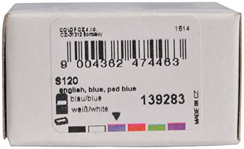 Image of Colop S 120 (MINI DATER) Self Ink Stamp Blue body, Blue Pad