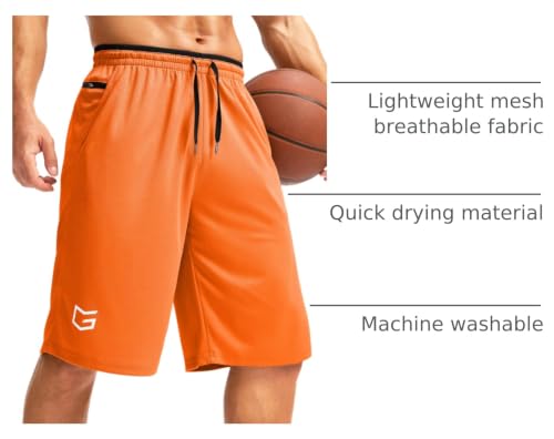 Image of G Gradual Men's Long Basketball Gym Shorts 9 inch /11 inch with Pockets