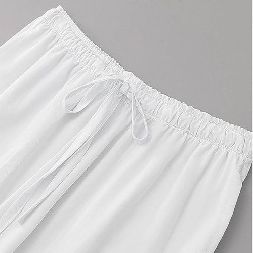 Xiaojmake Mens Cotton Jersey Pajama Bottoms Loose Straight Leg Lounge Sleep Pants Drawstring Beach Summer Pant Yoga Trousers3