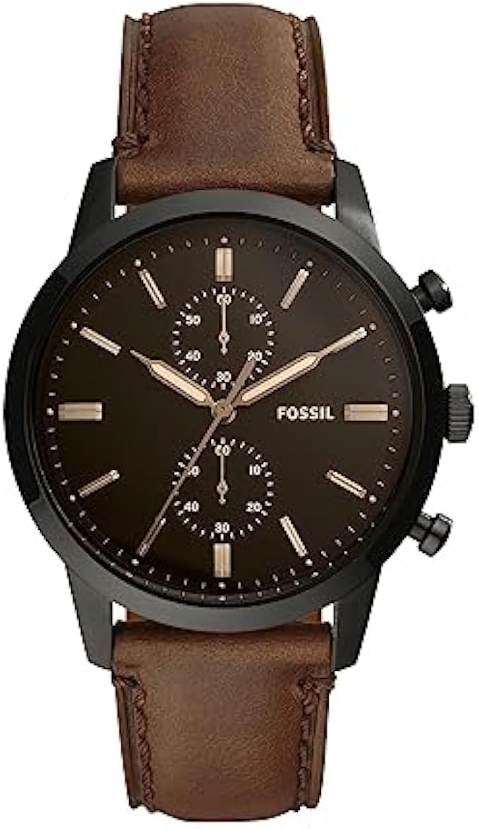 Fossil Townsman Men's Watch with Chronograph Display and Genuine Leather Band