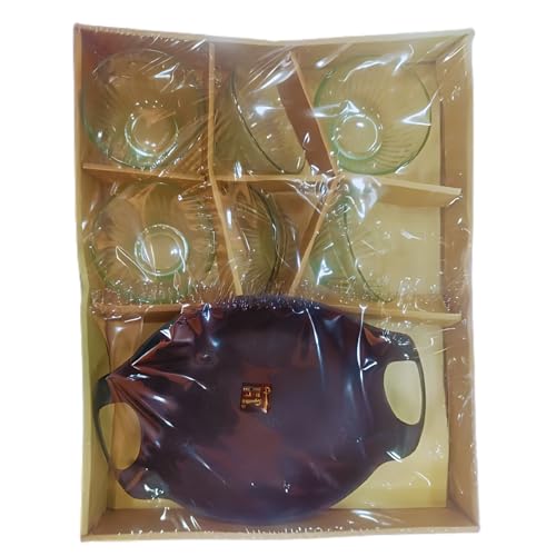 Image of Set of Black Kadai Paneer,6 Glass Bowl to Serve Paneer