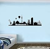 In jeder Farbe erhältlich Wandtattoo Wandsticker Ruhrpott Skyline Vinyl Aufkleber Kinderzimmer Wohnzimmer Schlafzimmer Klassenzimmer Home Decor