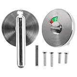 VILLCASE Bathroom Door Lock with Privacy Indicator and Occupied Vacant Sign Commercial Toilet Partition Deadbolt Durable 3.34X2.16X1.18 Inch Lock for Public Restrooms