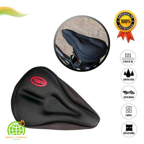 Capa Banco Bike Selim Gel Bicicleta Anatômica Spinning Confortavel Mundo Compras
