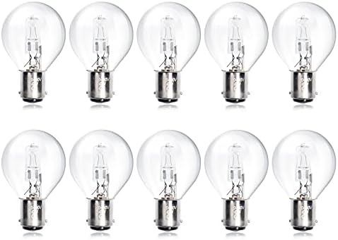Luxvista Halogen Golf Ball Light Bulbs, B15 Small Bayonet Cap SBC G45 42W Dimmable Classic Traditional Globe Clear Round Energy Saving Bulbs, Warm White 2700K Pack of 10