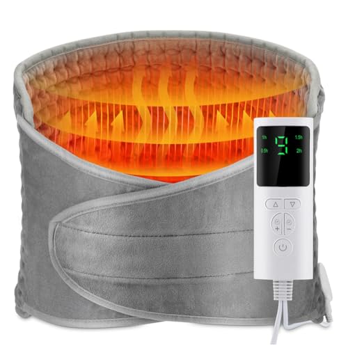 Cinturón calefactable portátil eléctrico de espalda y abdomen con soporte lumbar