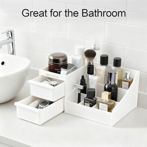 Image of Cologne Organizer for Men,Cologne Stand,Perfume Stand Holder,Cologne Shelf,Dresser Organizers,Organizador de Perfumes,Perfume Stand Organizer for Bedroom,White