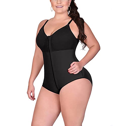 LuysmengEU Body Moldeador for Mujer, Mono con Control de Abdomen, Top sin Mangas, Camisola Moldeadora con Sujetador Incorporado(Black,Small)