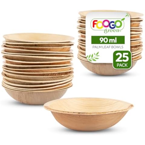 FOOGO Green 25pcs Eco-Friendly Mini Bowls Cover