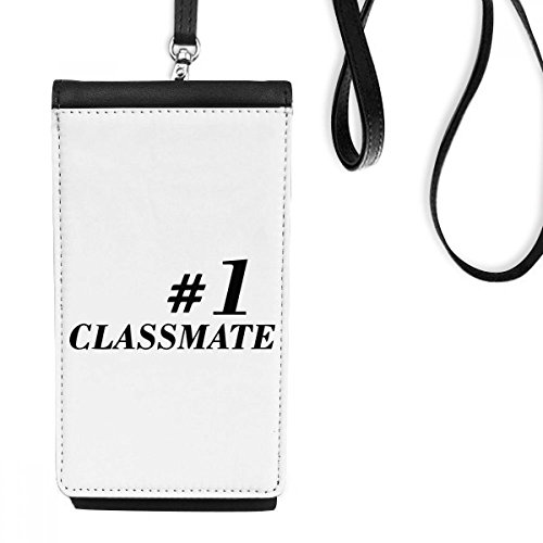 Porte-monnaie suspendu noir en faux cuir, cadeau pour la graduation