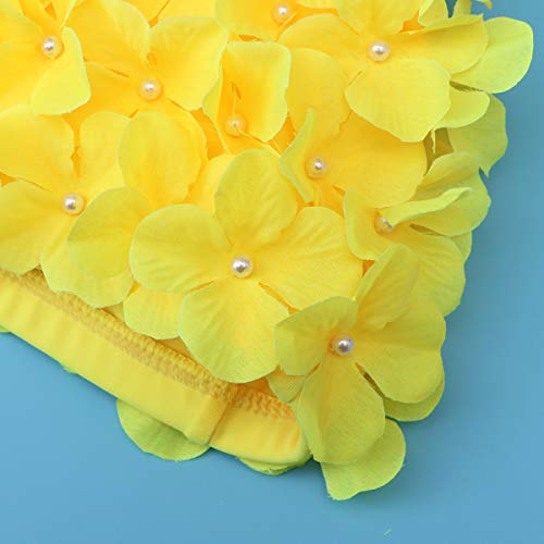 Winomo Swim Cap Floral Petal Stylish Swimming Hat Bathing Caps One Size For Women (Yellow) #TOP4