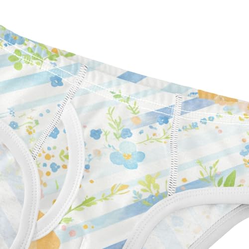 KLL Blue Stripe Flowers Baby Boys Pure Cotton Underwear Breathable Children Panties4