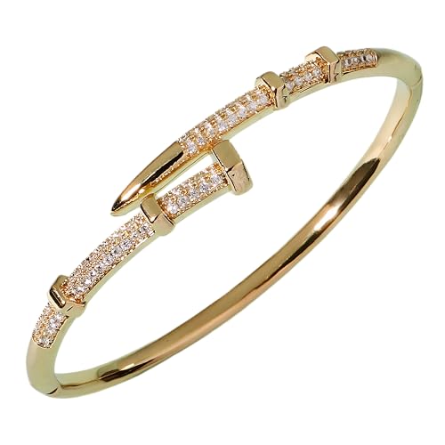 Viking Bracelet Stainless Steel Woman's Nail Bracelet Europe and the United States Popular Bracelets Sparkling Zircon Bangle As A Gift - N12