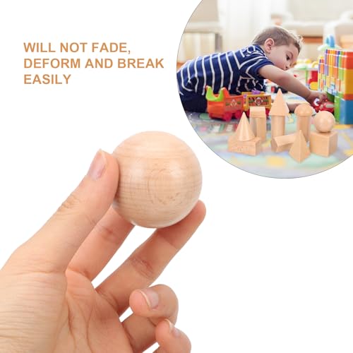 Jouets éducatifs géométriques UPKOCH en bois : 12 formes 3D mathématiques
