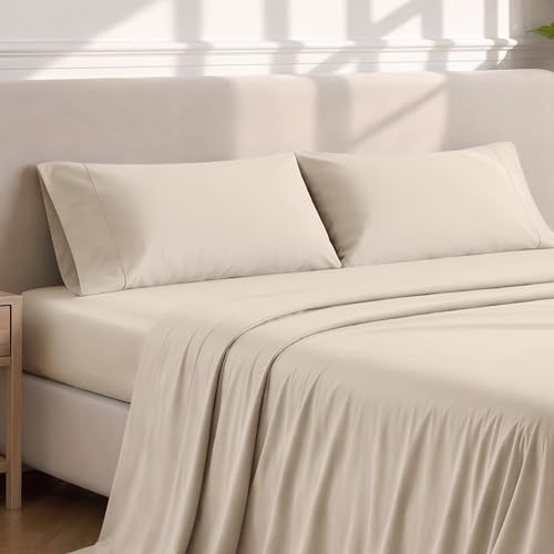 Image of Bare Home Microfiber Pillow Cases - Standard /Queen Size Set of 2 - Cooling Pillowcases - Double Brushed - Sand Pillowcases 2 Pack - Easy Care (Standard Pillowcase Set of 2, Sand)