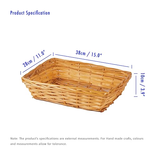 Honey Wicker Basket For Hampers Make You Own Gift Hamper Kit Birthday Christening Wedding Christmas Gifts Hampers (Blue) - Image 2