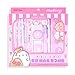 MENBLY Molang Best School Stationery Set - Kawaii Korean Kit (Pencil 3pcs, Eraser, Sharpener, Case, 6-Color Ballpoint Pen, Figure, Ruler) - Complete Supplies for Students, Office, Art, Writing