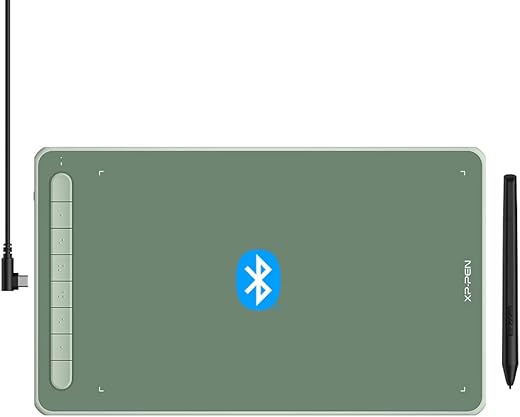 XP-Pen Deco LW 10×6 inch Graphic Tablet with Bluetooth Connectivity, Battery-Free X3 Chip Stylus and 8 Shortcut Keys Compatible with Chrome,…