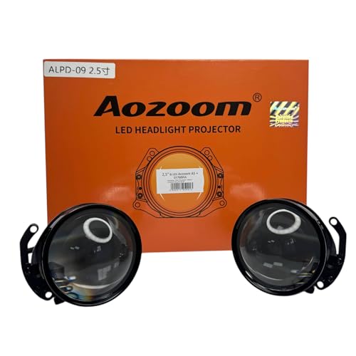 Image of Aozoom A5+ LED Headlight Projector | 3 Inch Bi-LED Lens | 5500K Natural White | Dual Beam Low /High | Car Headlamp Retrofit Upgrade