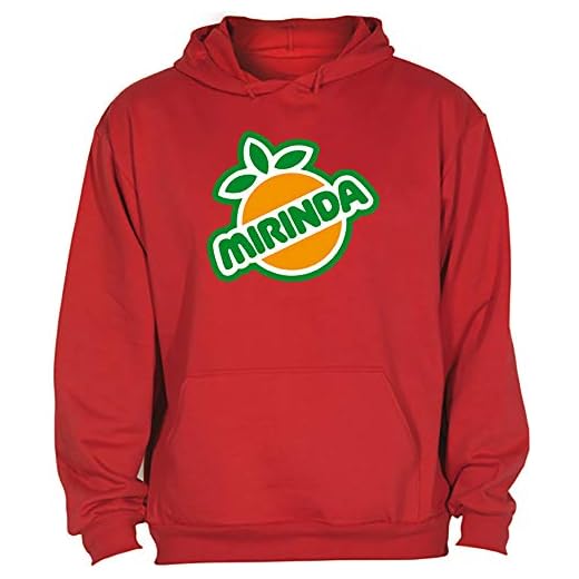 Desconocido Sudadera Adulto/Niño Mirinda EGB ochenteras 80´s Retro (7-8 años, Rojo)