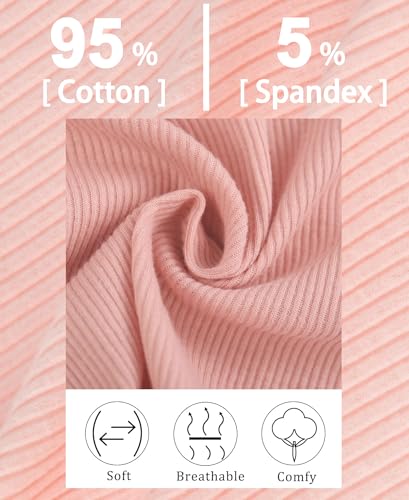 Cotton Underwear for Women Cute Low Rise Ribbed Bikini Breathable Sexy Hipster Womens Cheeky 6 Pack3