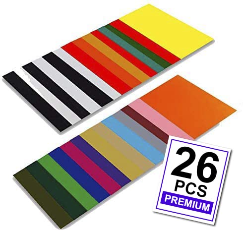 unuaST Heat Transfer Vinyl - 26 Sheets (12'x10') - Htv Heat Transfer Vinyl for T Shirts Fabric, Iron...