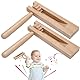 Esshogo 2 Stück Holzratsche Geräusche Maker, Holzratsche, Holz Rassel Ratsche, Musikinstrument für Spiele Parteien Veranstaltungen, Ratsche Noise Maker Musikinstrumente Kinder