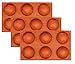 Set of 3 nonstick Silicone Homemade Craft Mold for Cake Baking Tart Pudding Cookie Soap Making, Large Half Sphere Hemisphere Dome 2 1/5 inches