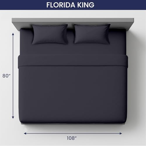 Image of SGI bedding 108 inch W x 80 inch L 4Pc Florida King Sheet Set 100% Egyptian Cotton - 600 Thread Count, Fits 12 inch Deep Pocket - Soft Breathable Oversized Sheets, for Extra Large Beds - Dark Gray