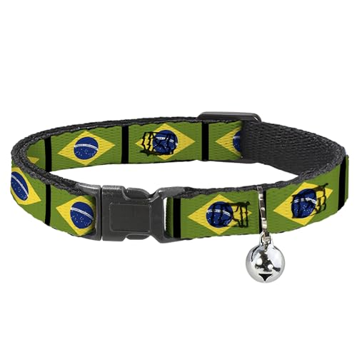 Collar de gato de Brasil Buckle-Down de 8 a 12 pulgadas ajustable 2