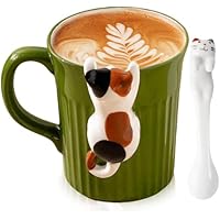 Taza de gato de estilo japonés, dulce taza de gato personalizada