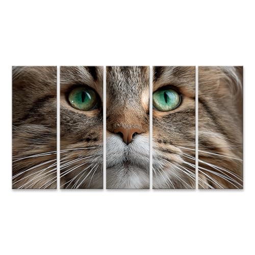Tableau sur toile Maine Coon déco salon contemporain pour habiller un grand mur vide