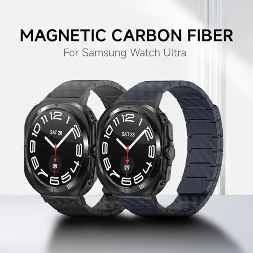 Bracelet Galaxy Watch Ultra 47mm XMKT en fibre de carbone magnétique
