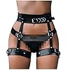 keland Dames Sexy Punk Lederen Been Harnass Gekooid Dij Holster Jarretels Harajuku Taille Ringen Bretels Riem