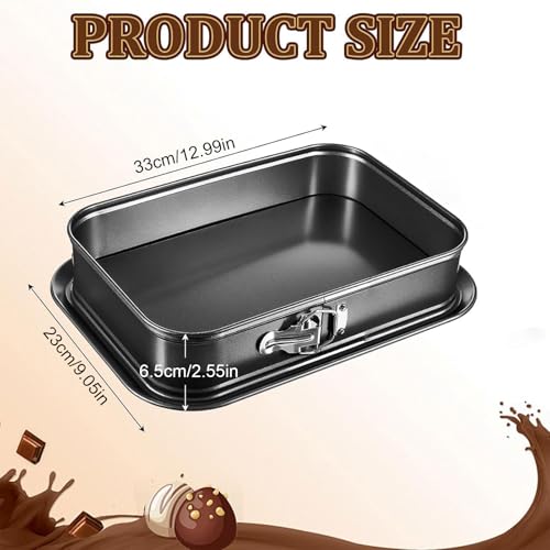 Bandeja para hornear tartas de acero al carbono resistente molde rectangular reutilizable 3