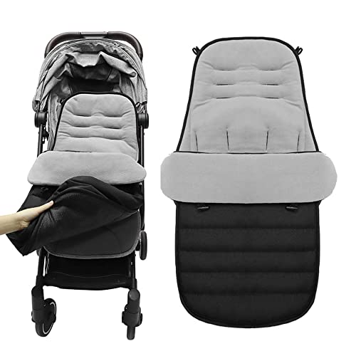 Saco Silla Paseo Universal Invierno, Gobesty Inviern Sacos Carrito Bebe, Saco para Cochecito de Bebé Impermeable, Extraíble Saco Capazo Bebe Invierno para de 0 a 4 años Bebé, Negro