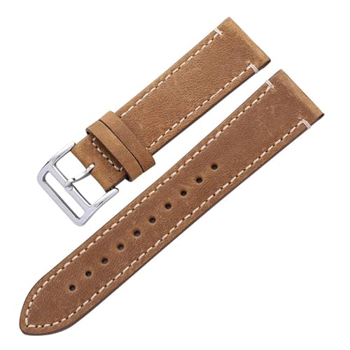 Bracelet de montre en cuir de vachette 22mm 20mm style rétro pour un look élégant au quotidien