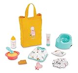 Corolle 9000110770 - Ma Premiere Poupee Zubehörset, 11 Teile, Geschenkset für alle 30cm Babypuppen, Tasche, Fütter- und Pflegezubehör, ab 18 Monaten
