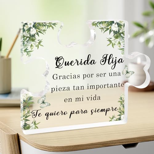 Regalos Hija Regalos para Hija Cumpleaños Acrilico Puzzle Decoración para Hija Regalo para Hija Originales Regalo para Hija De Mamá Y Papá Ideas Regalos Hija Cumpleaños Regalo Navidad Hija