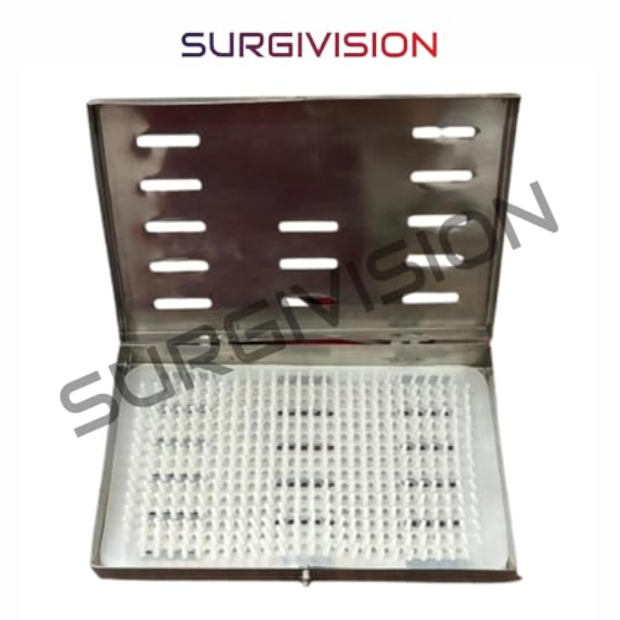 Stainless Steel Instrument Sterilization Box with Silicone Mat